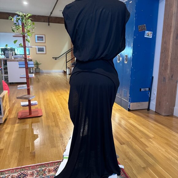 AllSaints Black Sleeveless Maxi Dress with Side Slit - Picture 4 of 4